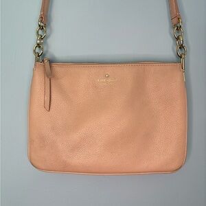 Kate Spade Leila Triple Gusset Pebble Cow Leather Crossbody Light Pink WKRU5503